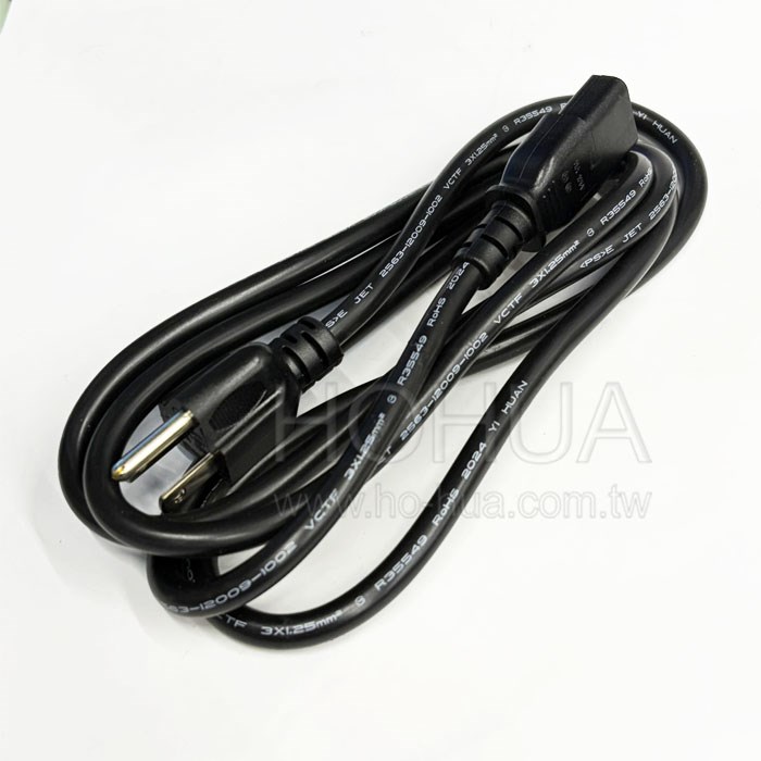 3P公3P母 電源線 6尺 ( 1.8M ) ( 636-16AWG-6 ) 3x1.25mm²