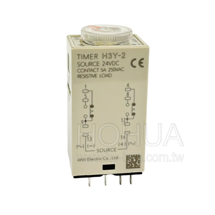 ANV士研 迷你限時繼電器 H3Y-2 24VDC 6M