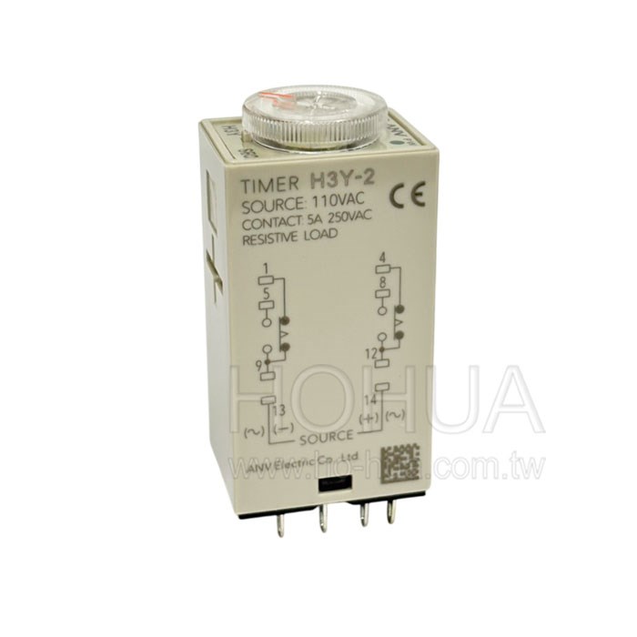 ANV士研 迷你限時繼電器 H3Y-2 110VAC 6M