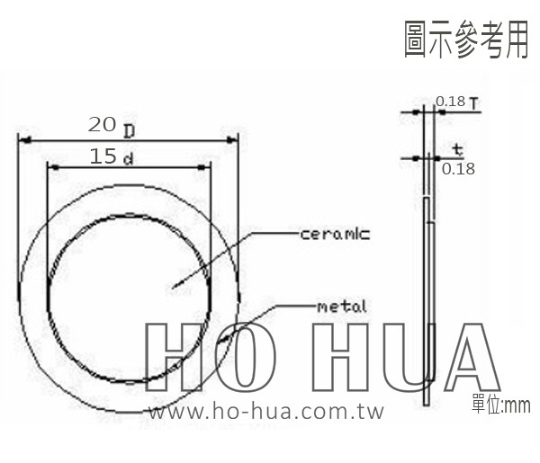 20mm/6.5KHz蜂鳴片/5pcs  ( T20T6R6A-T02/5pcs )