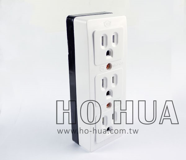 三孔H座電源座  ( 3112H )