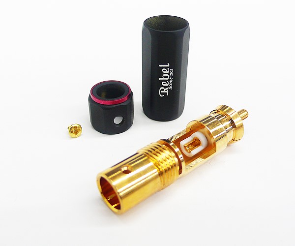 REBEL 黑玫瑰金RCA(4mm)紅環  ( RP-173roseR(4mm)紅環 )
