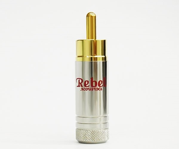 REBEL 亮鉻RCA簡式接頭(紅)  ( RP-1180(8.5mm)-R ) 
