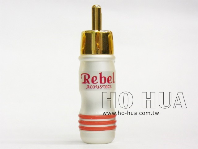 REBEL 沙銀高級RCA接頭/紅字  ( RP-176-R )