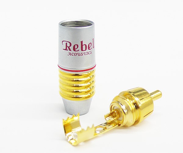 REBEL 沙鎳RCA(6.5mm)接頭/紅字 ( RP-1175CG-RD(6.5mm)紅字 )