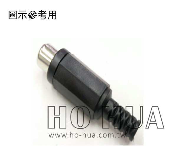 RCA母附尾 黑色 2pcs ( D2019 G6244B-BK )