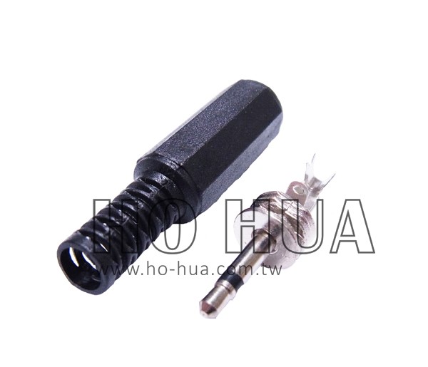 2.5單音頭附尾黑2pcs  ( D1058. G6566/BK/2pcs )