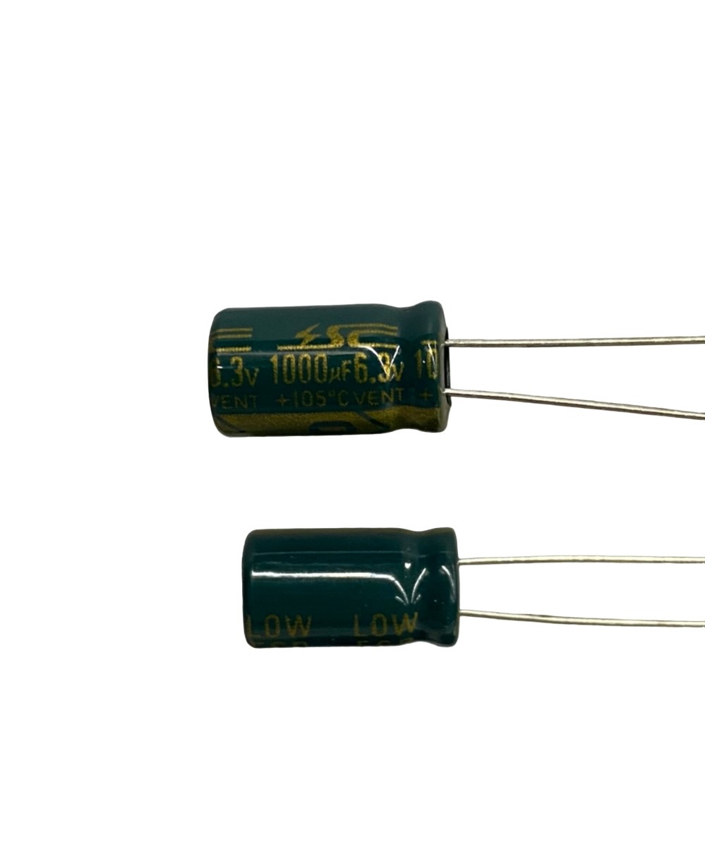 低漏電電容1000uF6.3V 5pcs ( LESR1000uF6.3V 8x11/105℃ )