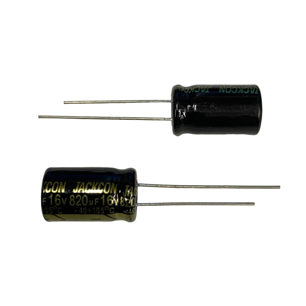 低漏電電容820uF16V 2pcs ( LESR820uF16V 10x17/105℃ )