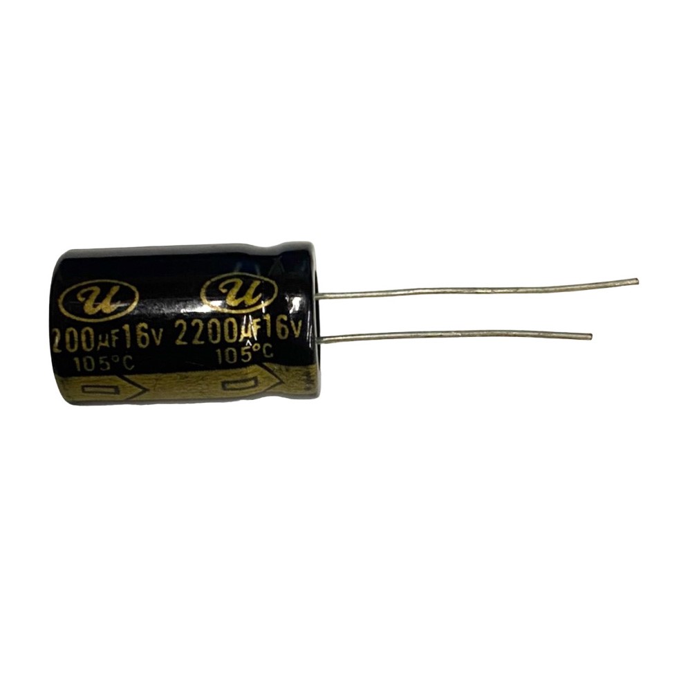 低漏電電容2200uF16V 1pcs ( LESR2200uF16V 13x21/105℃ )