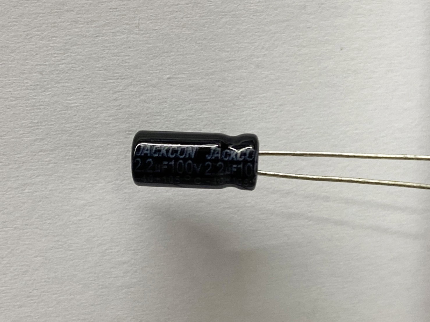 電解電容2.2uF100V 2pcs ( EC2.2uF100V 5x11/105℃ )