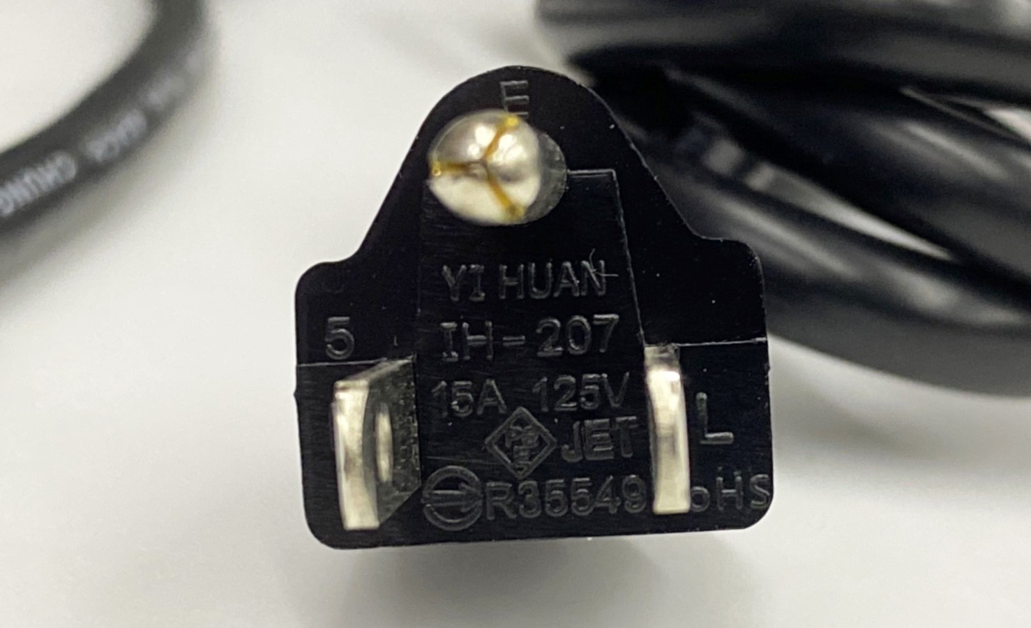 3P*2.0mm AC線(單頭) 6尺  ( 637-14AWG-6尺 )