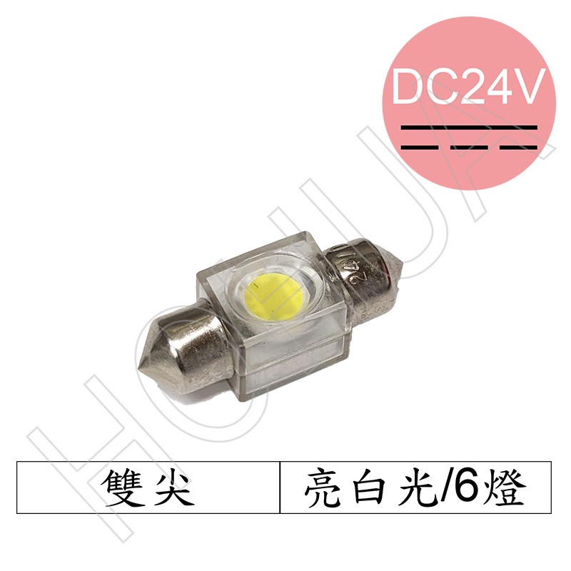 24V雙尖LED 高亮白光1031 (10*31-6晶/W-Hi-24VDC)