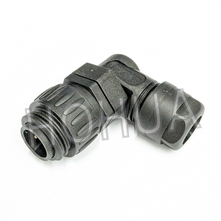 IP67防水公頭90∘ 4P 焊線接點 16A400V