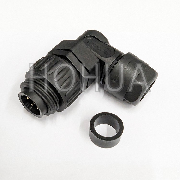 IP67防水公頭90∘ 7P 焊線接點 10A250V