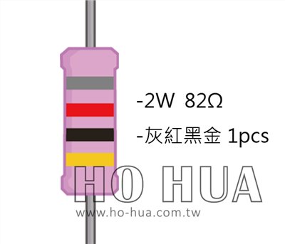 2WS 82Ω 金屬皮膜電阻  ( 2WS-82R ) 2pcs