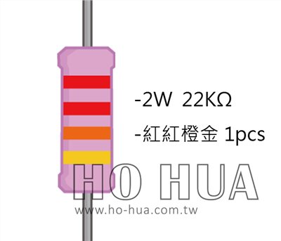 2WS 22KΩ 金屬皮膜電阻  ( 2WS-22K ) 2pcs