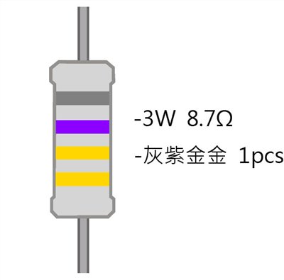 3WS 8.7Ω 金屬皮膜電阻 ( 3WS-8.7R/1pcs )