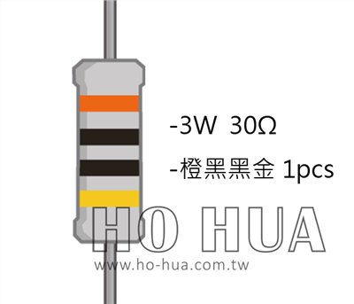 3WS 30Ω 金屬皮膜電阻  ( 3WS-30R/1pcs )