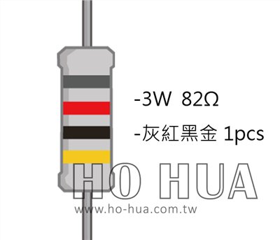 3WS 82Ω 金屬皮膜電阻  ( 3WS-82R/1pcs )