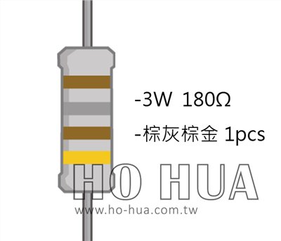 3WS 180Ω 金屬皮膜電阻 ( 3WS-180R/1pcs )