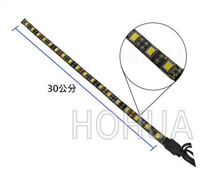 18暖白光5050條燈-12VDC ( 18WW/B5050-30CM-12VDC )