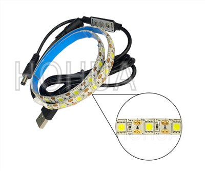 5050白底 白光條燈50CM ( 5050W-50CM-5VDC )