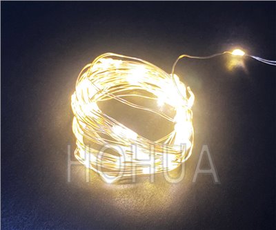 LED暖白銅線閃爍燈 5米(4.5V) ( LED-50WW-5M-4.5V ) A0902WW