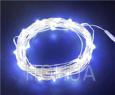 LED白光銅線閃爍燈 5米(4.5V) ( LED-50W-5M-4.5V ) A0902W