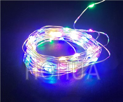 LED七彩銅線閃爍燈 5米(4.5V) ( LED-50C-5M-4.5V ) A0902RGB