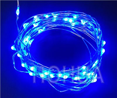 LED藍光銅線閃爍燈 5米(4.5V) ( LED-50B-5M-4.5V ) A0902B