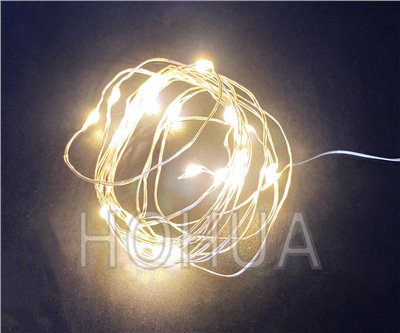 LED暖白銅線閃爍燈 2米(4.5V) ( LED-20WW-2M-4.5V ) A0901WW