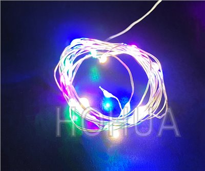LED七彩銅線閃爍燈 2米(4.5V) ( LED-20C-2M-4.5V ) A0901RGB