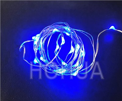 LED藍光銅線閃爍燈 2米(4.5V) ( LED-20B-2M-4.5V ) A0901B