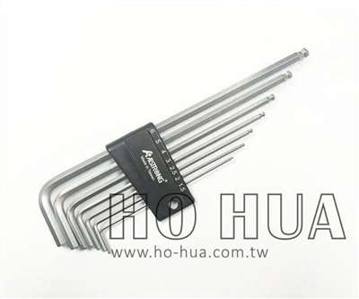 ALSTRONG 公制S2鋼白球超長六角板手組7pcs ( ALS-HX-CDB-07MX )