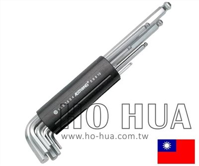 ALSTRONG 公制S2鋼套管式白球超長六角板手組9pcs ( ALS-HX-CDB-100 )