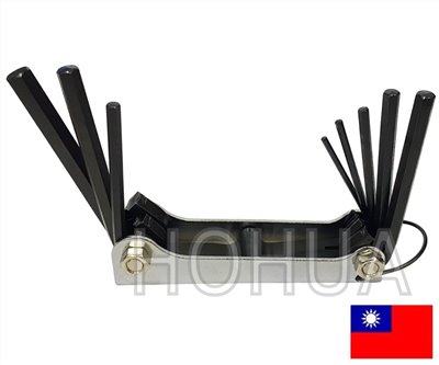 ALSTRONG 公制鉻釩鋼折疊六角板手組8pcs ( ALS-HX-FD-08 )