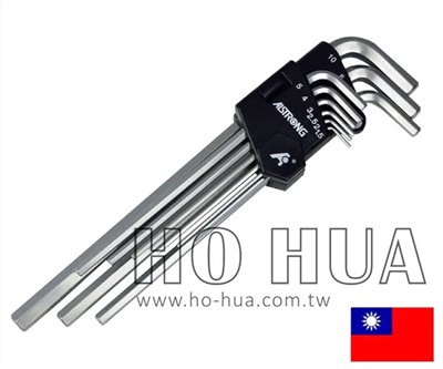 ALSTRONG 公制S2鋼白角超長型六角板手組9pcs ( ALS-HX-CDX-09MX )