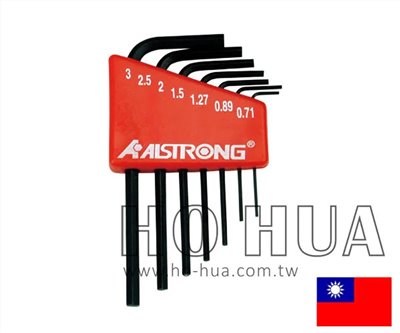 ALSTRONG 公制鉻釩鋼迷你六角板手組7pcs ( ALS-HX-CDX-M1 )