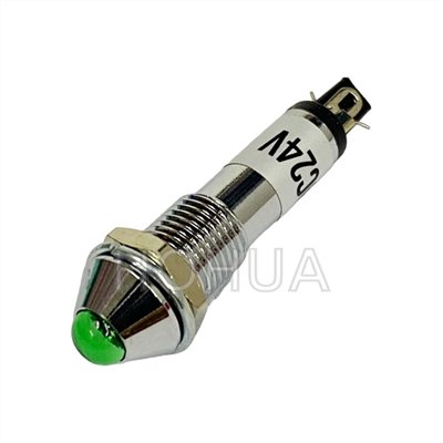 8mm 銅殼尖型綠殼指示燈 24VDC ( G3217-1E-G )