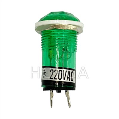 15mm 大鑽石 綠殼霓虹燈 220AC ( G3207B D8028B-G )