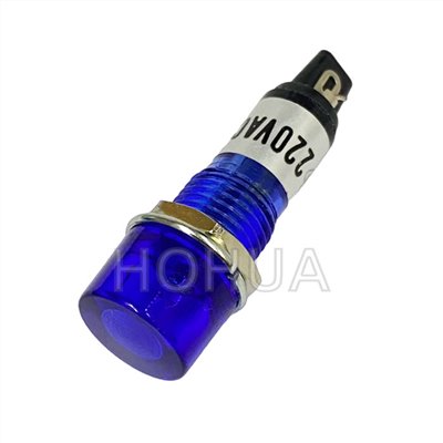 10mm 小丸型藍殼霓虹燈 220VAC ( G3212B-BL D8007B )