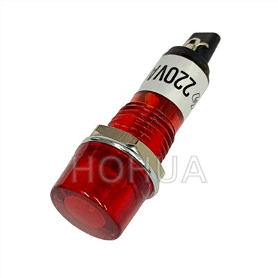 10mm 小丸型紅殼霓虹燈 220VAC ( G3212B-R D8007B )