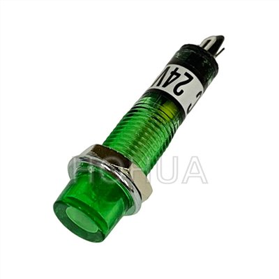 7mm 迷你丸 綠殼霓虹燈 24DC ( G3224D-G )