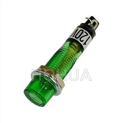 7mm 迷你丸 綠殼霓虹燈 110AC ( G3224A-G )