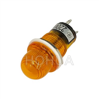 15mm 大丸型黃殼霓虹燈 220VAC ( D8008B-Y. G3209B )