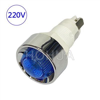12mm 直接式指示燈 藍殼 220VAC ( TPN122-BL )