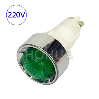 12mm 直接式指示燈 綠殼 220VAC ( TPN122-G )
