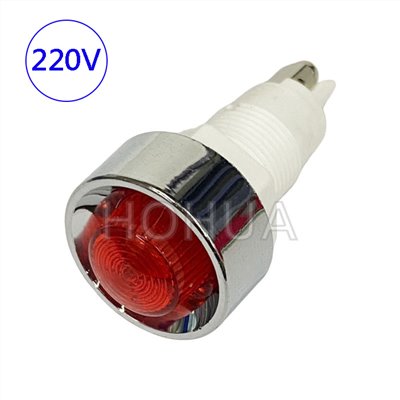 12mm 直接式指示燈 紅殼 220VAC ( TPN122-R )