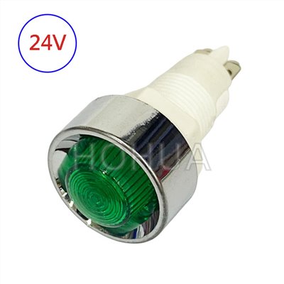 12mm 直接式指示燈 綠殼 24V ( TPN127-G )